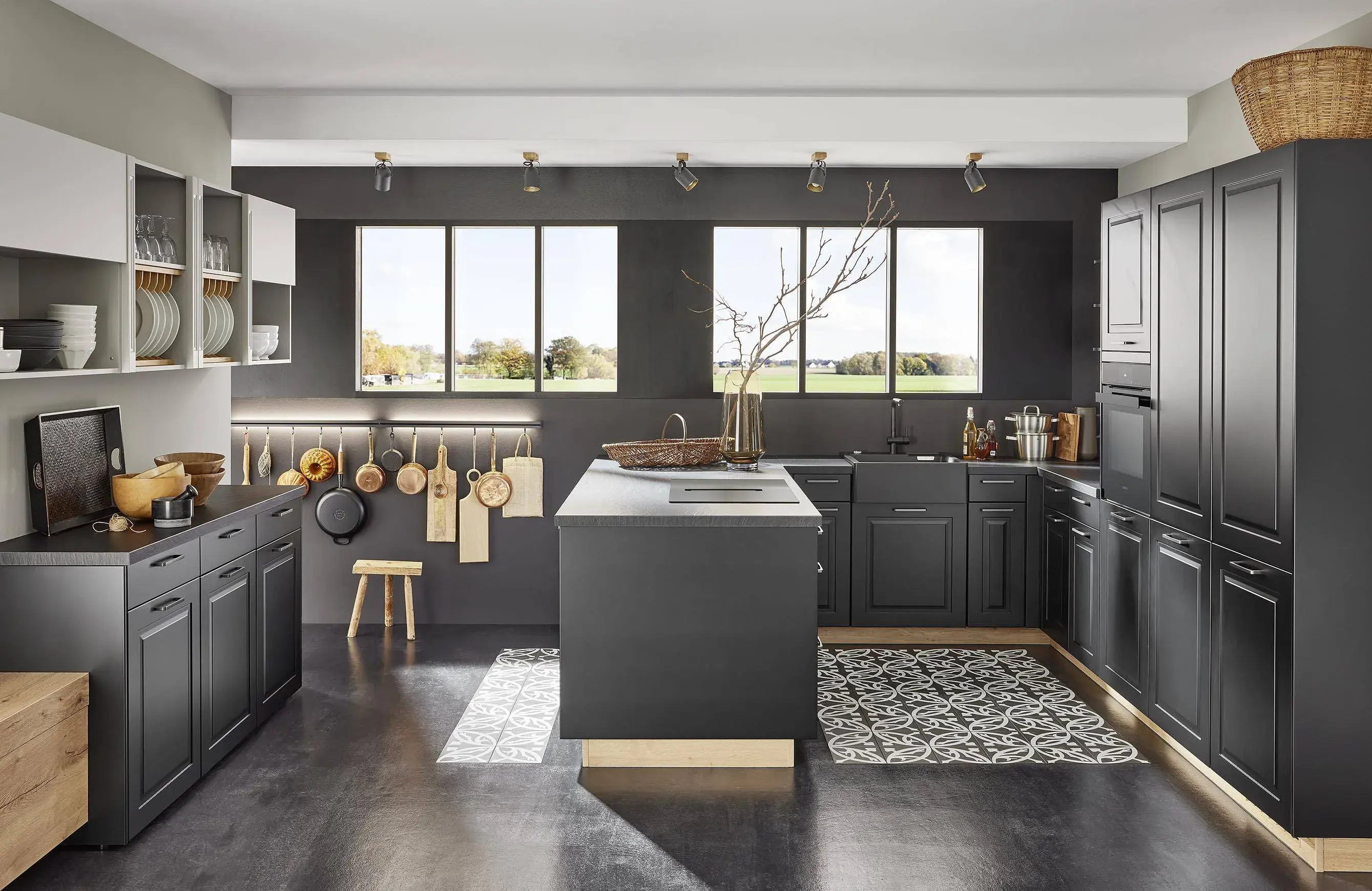 NOBILIA Sylt schwarz mit Siemens Geräten